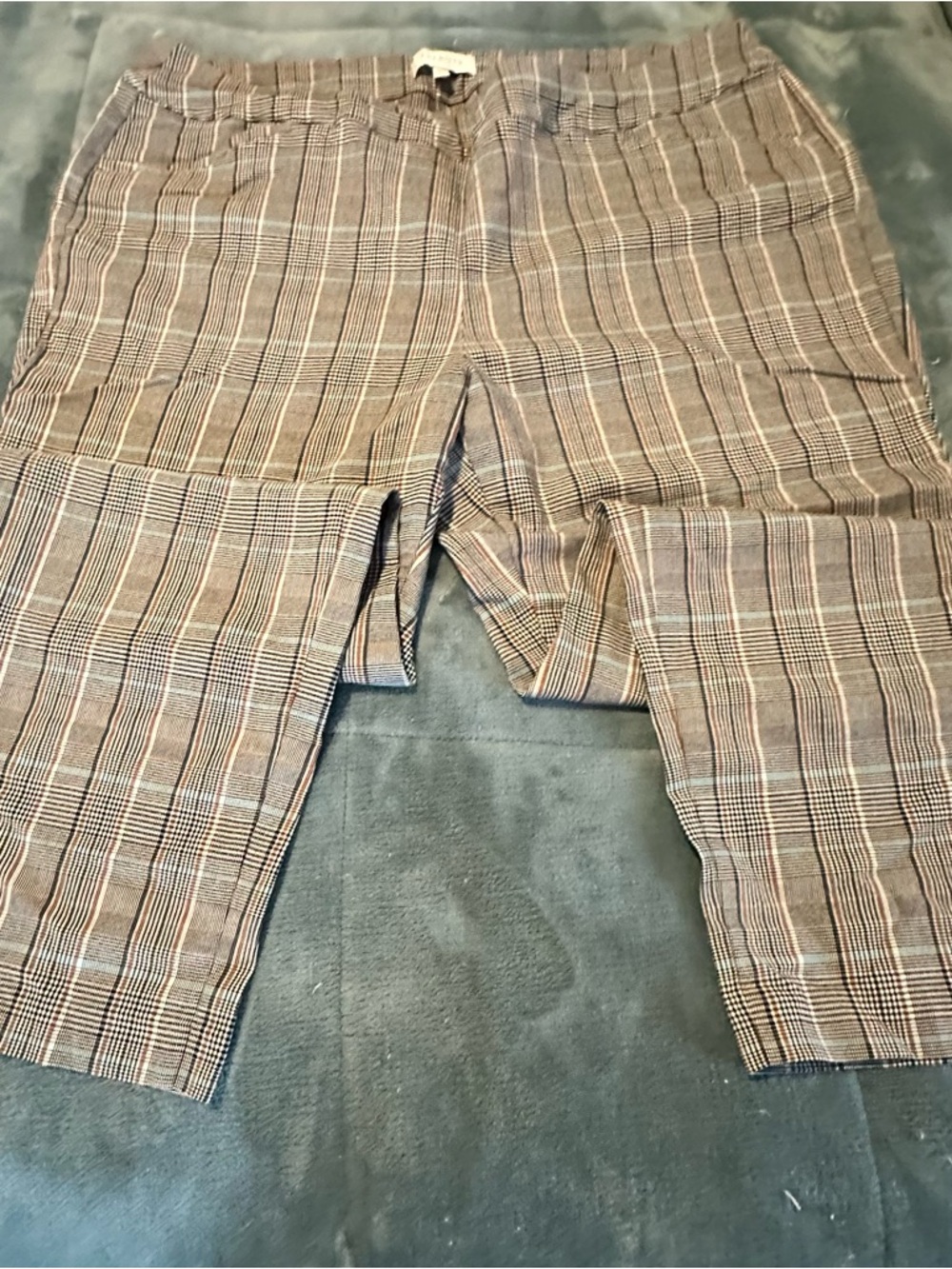 Women’s Talbots Classic Plaid Dress Pants - Brown Plaid